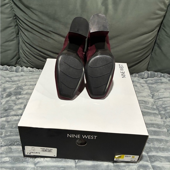 Nine West Deep Red Ankle Booties - Picture 5 of 6